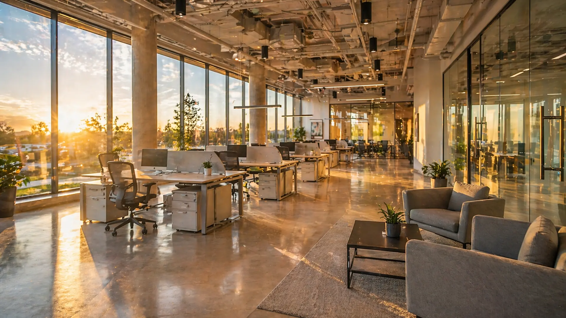 E and J Cleaning crew servicing a Long Island commercial office lobby