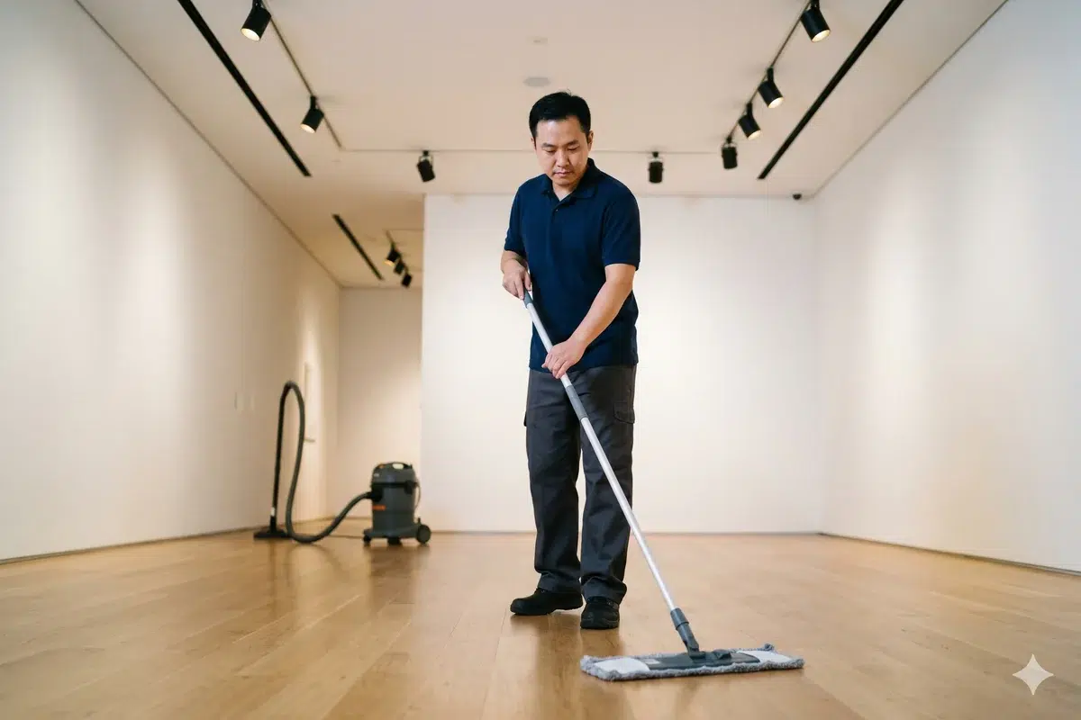 Museum gallery floor care