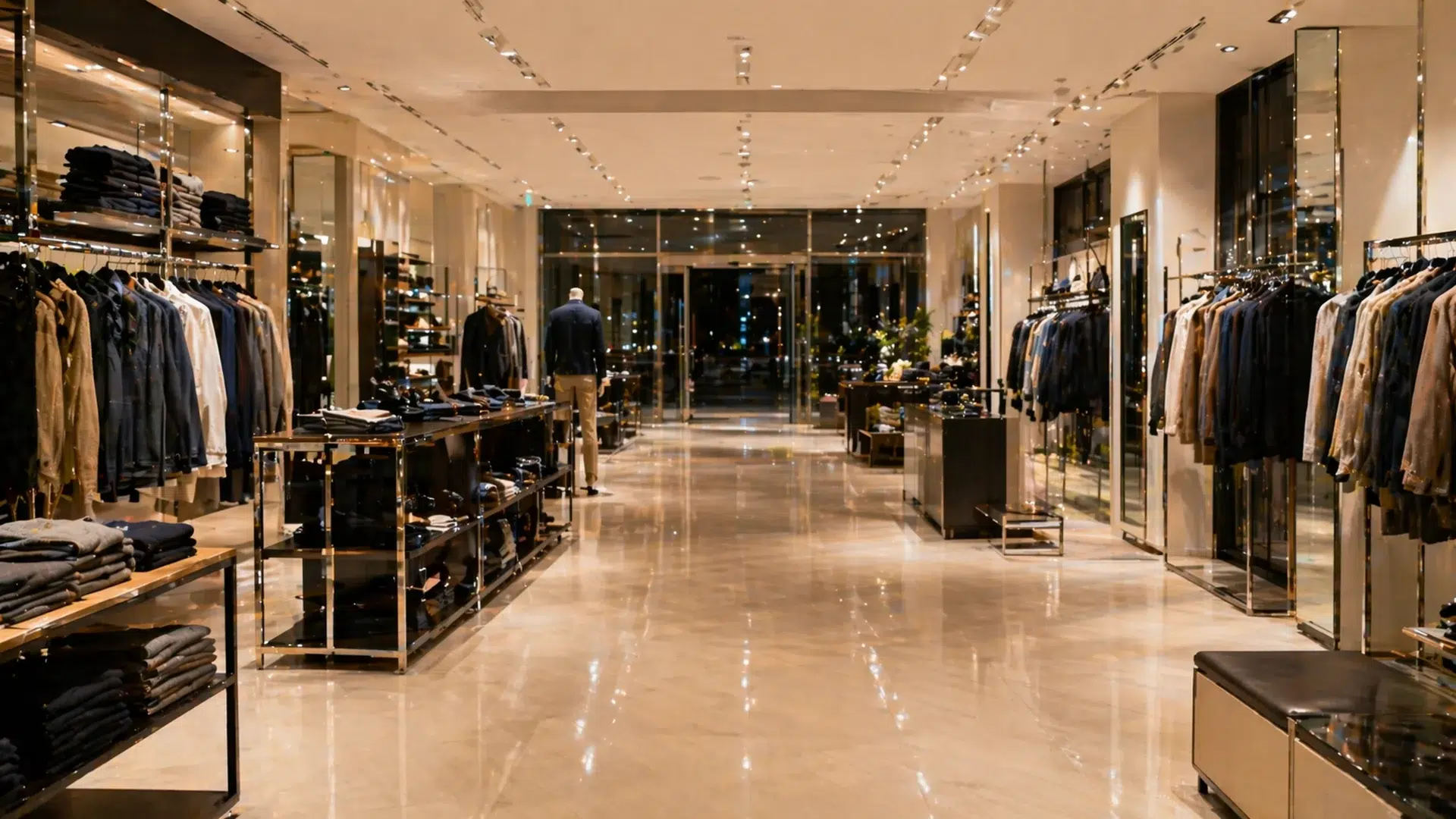 Clean Long Island retail store interior with polished floors