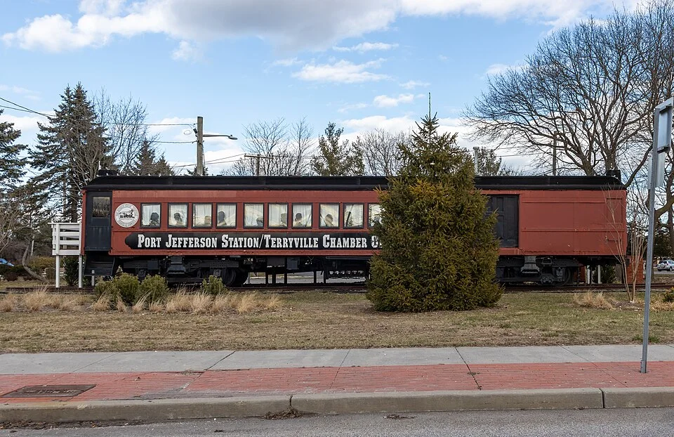 Chamber of Commerce train car in Port Jefferson Station, NY, served by E and J Cleaning Services